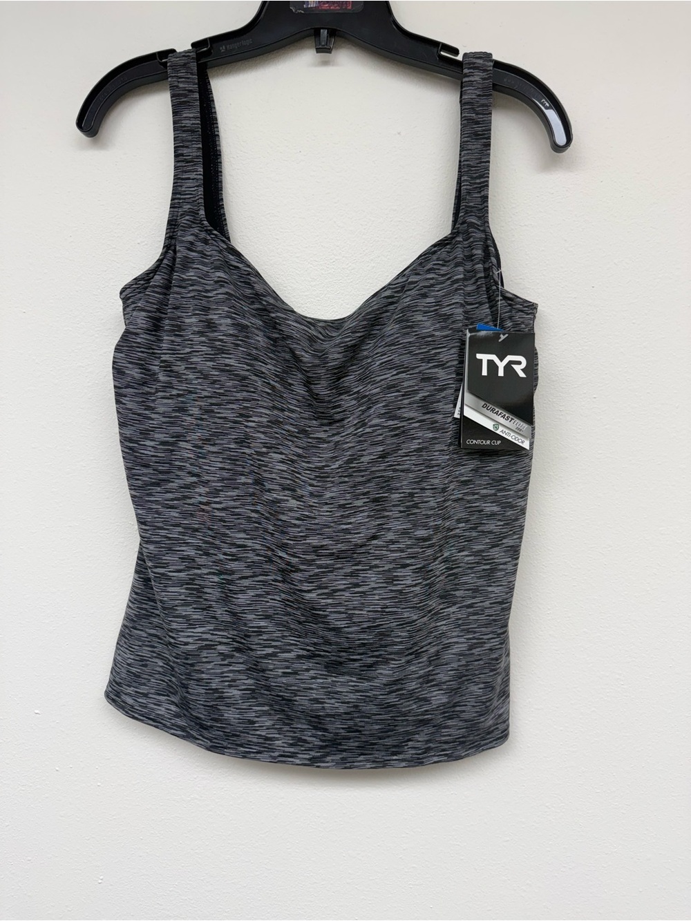 TYR Black Space-Dye Tankini Top